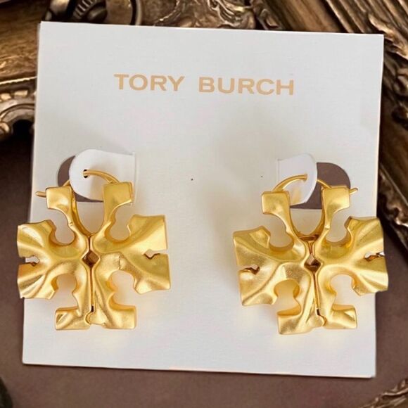 TORY BURCH ROXANNE HOOPS EARRINGS - Picture 1 of 6